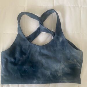 Savvi Women's Blue Tie-Dye Sports Bra